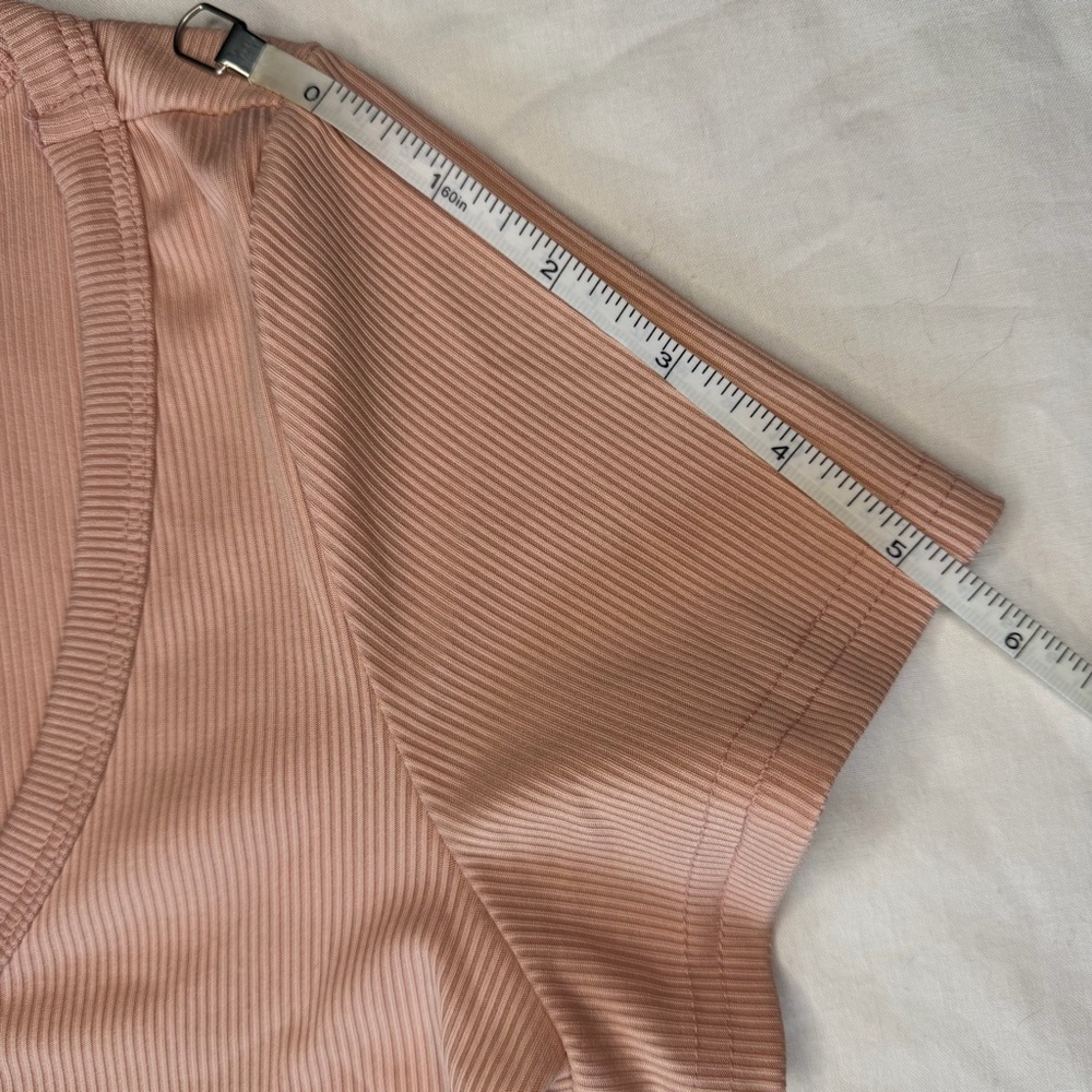 Blush Pink Ribbed Dress - Picture 9 of 13